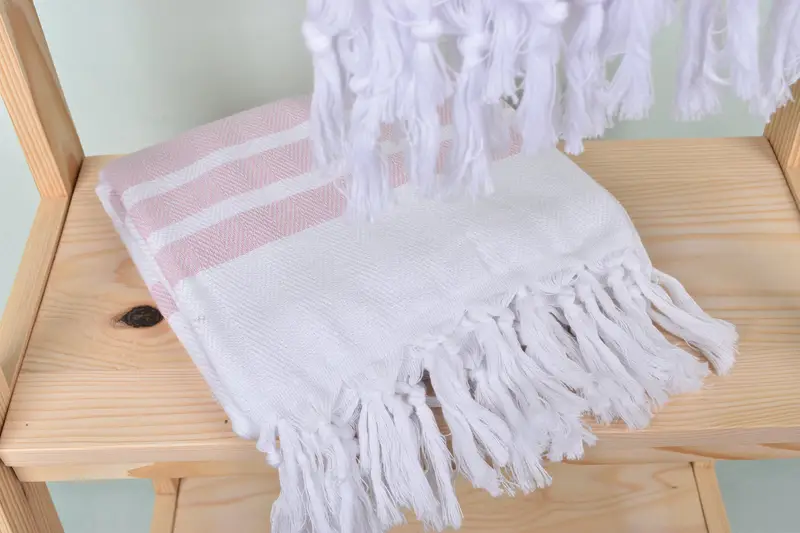 Gift For Bride, Organic Turkish towel, 70x40 Cotton Herringbone Towel, Turkish Towel Beach Towel, Lightweight Turkish towel, Custom Wedding Gift - 5