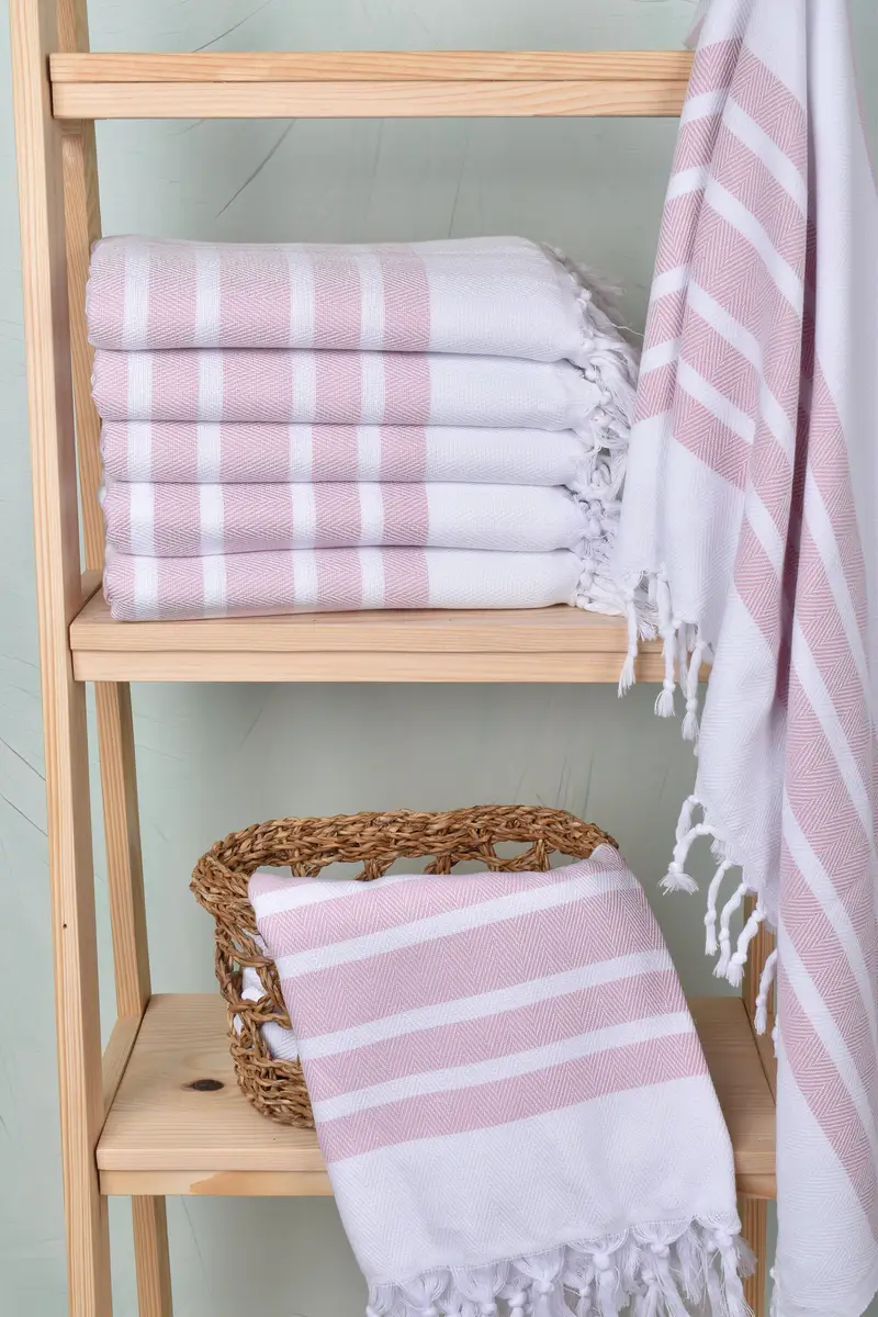 Gift For Bride, Organic Turkish towel, 70x40 Cotton Herringbone Towel, Turkish Towel Beach Towel, Lightweight Turkish towel, Custom Wedding Gift - 3
