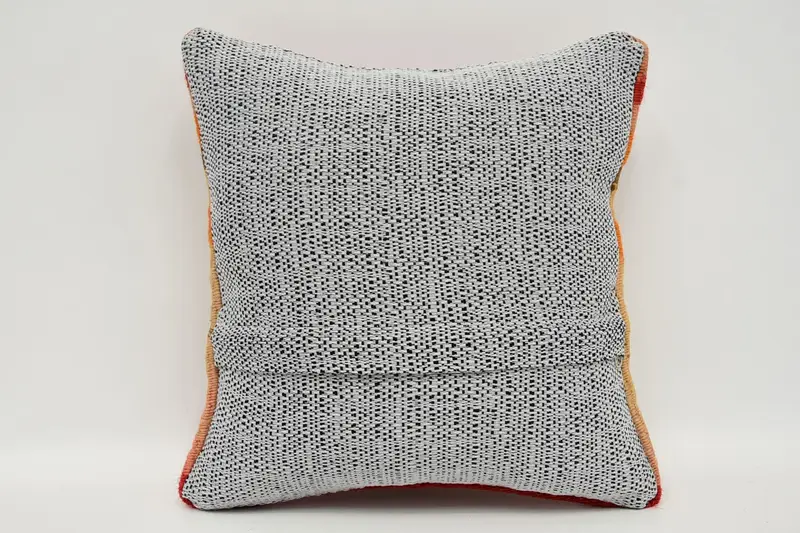 Cushion, Custom Cushion, 12x12 Beige Pillow Sham, Boho Pillow, Ikat Cushion Case, Ethnical Kilim Rug Pillow, Turkish Pillow - 6