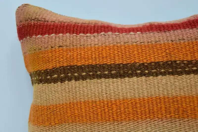 Cushion, Custom Cushion, 12x12 Beige Pillow Sham, Boho Pillow, Ikat Cushion Case, Ethnical Kilim Rug Pillow, Turkish Pillow - 2