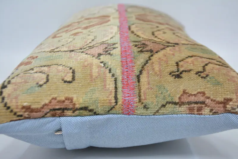 Cushion Case, 12x24 Beige Pillow Sham, Rustic Cushion Cover, Kilim Cushion Sham, Ethnic Pillow Cover Pillow, Pillow for Couch, Vintage Kilim Pillow - 5