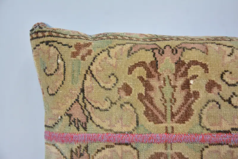 Cushion Case, 12x24 Beige Pillow Sham, Rustic Cushion Cover, Kilim Cushion Sham, Ethnic Pillow Cover Pillow, Pillow for Couch, Vintage Kilim Pillow - 2