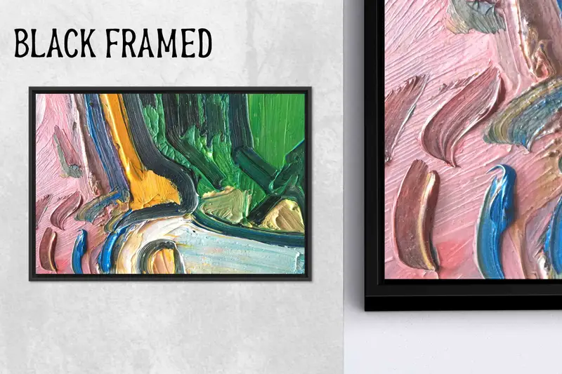 鮮やかなプリントキャンバス: 3D 効果のあるカラフルなアクリルアート