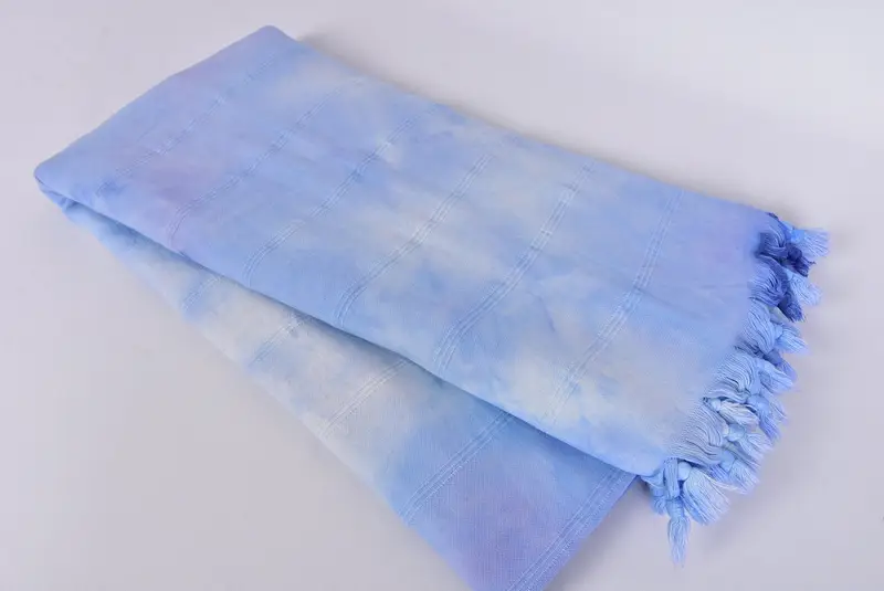 Maid Of Honor Gift, Bridal Shower Gift, Throw Blanket, Beach Wedding Favor, Personalized Gifts, Organic Throw, 96x80 Cotton Striped Tie Dye Towel - 6