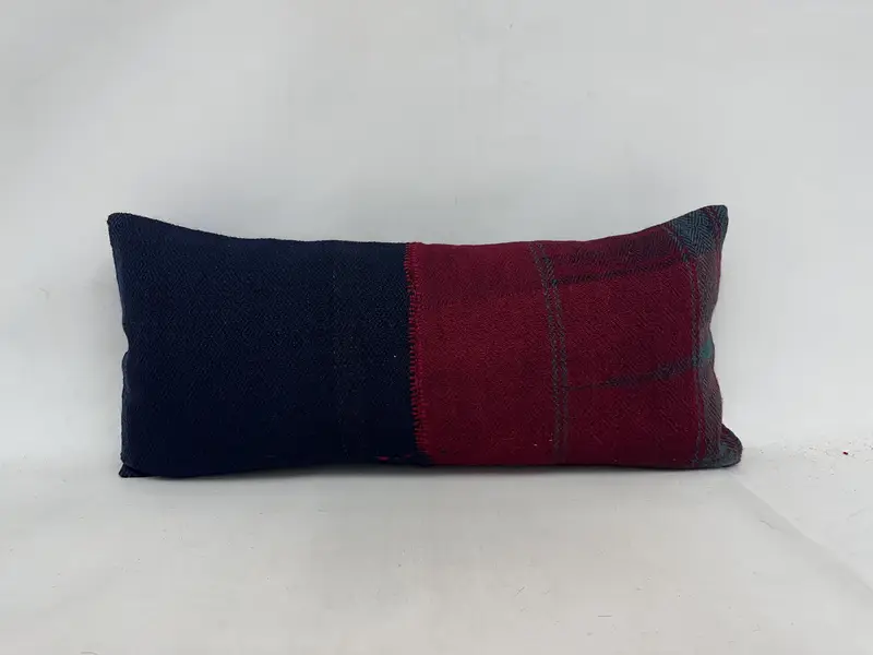 Luxury Pillow Case, 16x36 Blue Pillow, Kilim Cushion Sham, Living Room Throw Pillow Cover, Pillow Cover, Kilim Pillow Cover, Turkish Kilim Pillow - 1