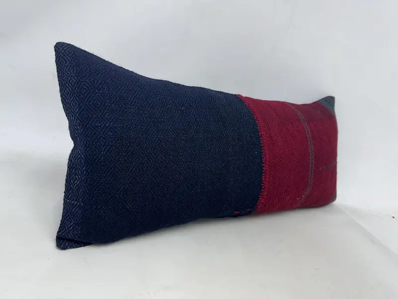 Luxury Pillow Case, 16x36 Blue Pillow, Kilim Cushion Sham, Living Room Throw Pillow Cover, Pillow Cover, Kilim Pillow Cover, Turkish Kilim Pillow - 3