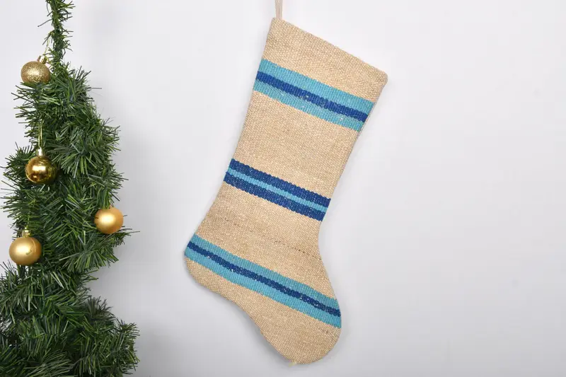 Patrón de adornos navideños, calcetín personalizado de 7 pulgadas de ancho