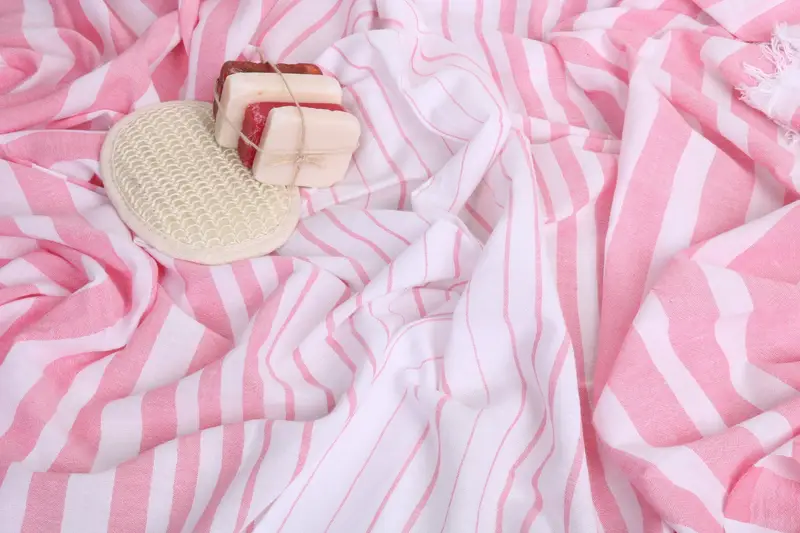 Turkish Towel USA, Turkish Bath Towel USA, Wedding Gifts Towel, 64x40 Cotton Striped Towel, Valentines Day Gift, Decorative Towel, Soft towel - 7