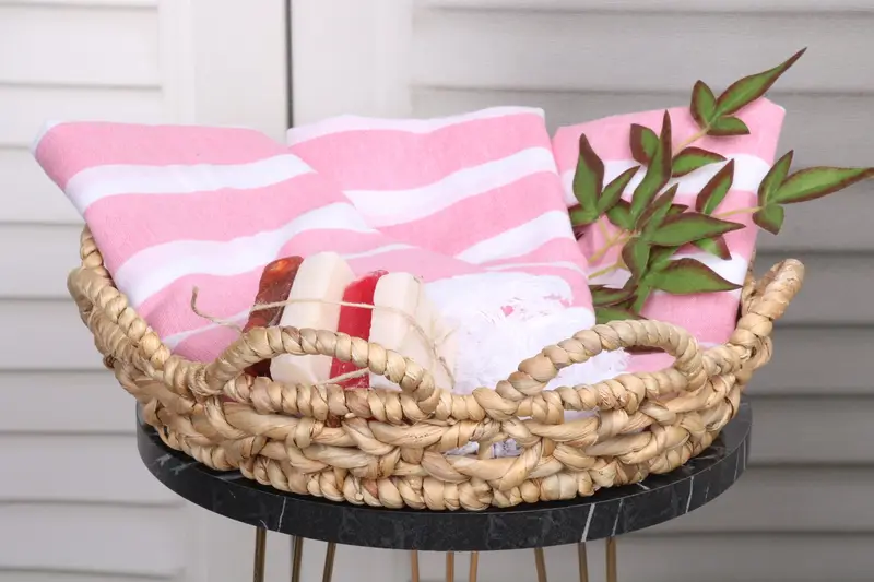 Turkish Towel USA, Turkish Bath Towel USA, Wedding Gifts Towel, 64x40 Cotton Striped Towel, Valentines Day Gift, Decorative Towel, Soft towel - 5