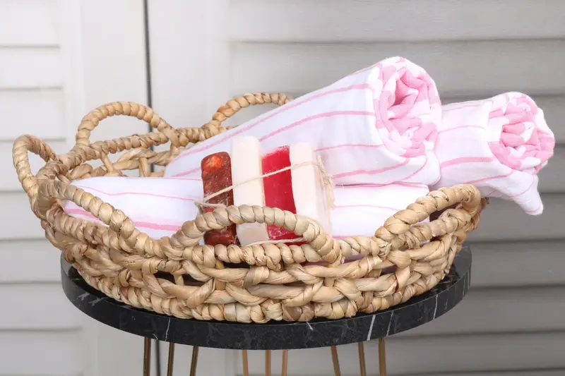 Turkish Towel USA, Turkish Bath Towel USA, Wedding Gifts Towel, 64x40 Cotton Striped Towel, Valentines Day Gift, Decorative Towel, Soft towel - 4