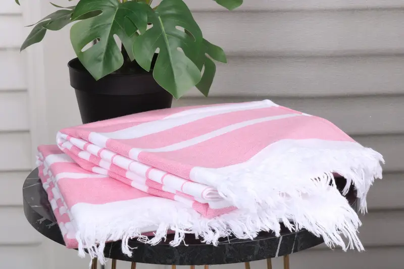 Turkish Towel USA, Turkish Bath Towel USA, Wedding Gifts Towel, 64x40 Cotton Striped Towel, Valentines Day Gift, Decorative Towel, Soft towel - 3