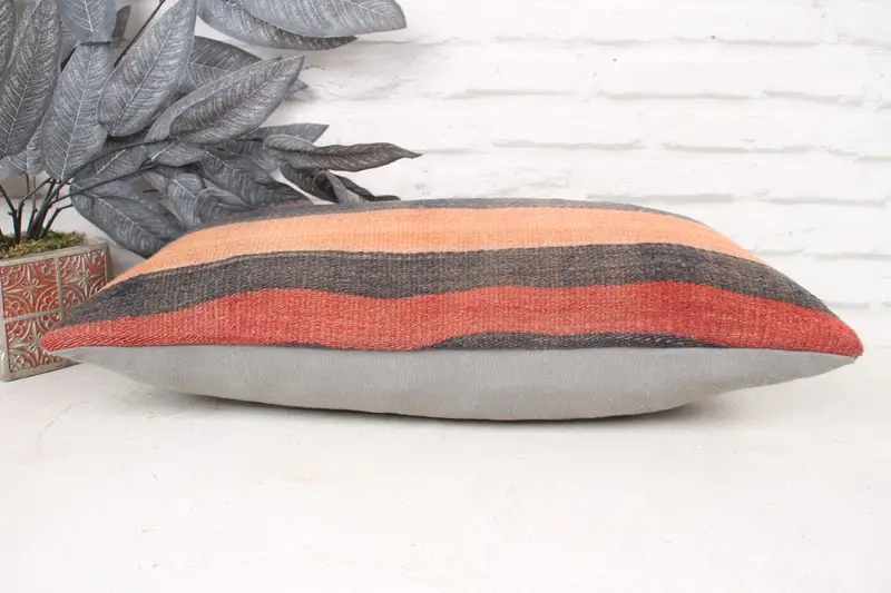 Gift Pillow, Designer Throw Cushion Cover, 12x24 Red Pillow Case, Morroccon Kilim Cushion Pillow Cover, Pillow, Kilim Pillow Cover, Turkish Pillow - 5