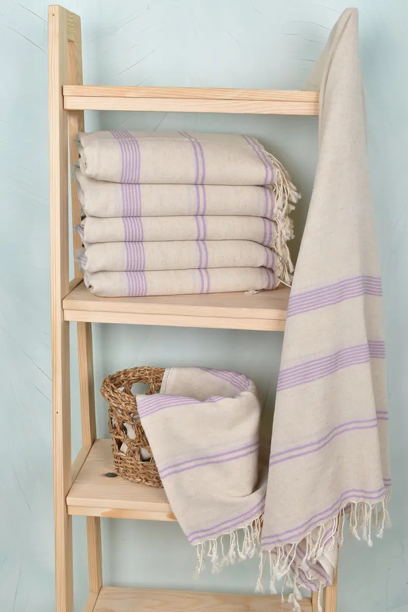 80x36 Cotton Striped Towel, Handmade Turkish Towel, Absorbent Turkish towel, Bachelorette Party Favors, Wedding Gift For Bride, Personalized Gifts - 3