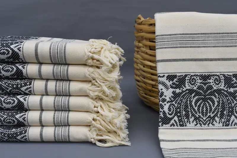 Wedding Favors, 66x40 Cotton Scorpion Design Towel, Peshtemal Towel, Bridal Shower Favors, Yoga Towel, Embroidered Towel, Bridal Shower Favor