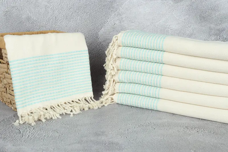 Handwoven Turkish bath towel, Turkish beach towel, Personalized Turkish Towel, 70x36 Cotton Striped Towel, Wedding Day Gift For Bride, Bath towel - 3