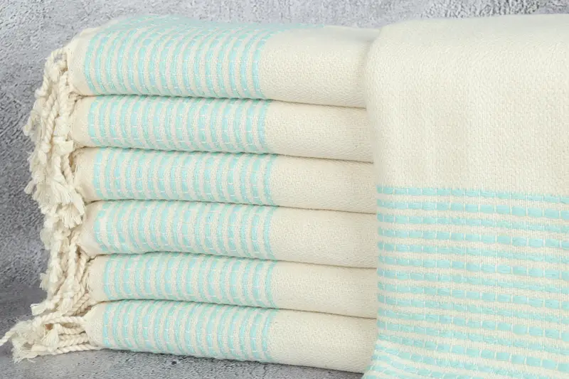 Handwoven Turkish bath towel, Turkish beach towel, Personalized Turkish Towel, 70x36 Cotton Striped Towel, Wedding Day Gift For Bride, Bath towel - 1
