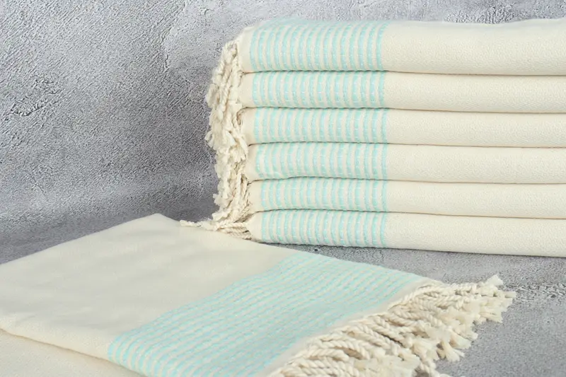 Handwoven Turkish bath towel, Turkish beach towel, Personalized Turkish Towel, 70x36 Cotton Striped Towel, Wedding Day Gift For Bride, Bath towel - 2