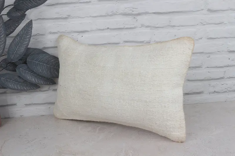Vintage Kilim Throw Pillow, Tribal Pillow Cover, Pillow Sham, Boho Pillow Sham Cover, Pillow for Couch, 12x20 White Cushion Cover, Pet Cushion Case - 4