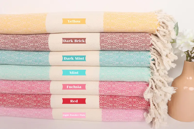 68x36 Cotton Diamond Towel, Bachelorette Party Favors, Spa Towel, Beach Towel Gift, Travel towel, Halloween Gifts, Handmade Turkish hammam towel - 2