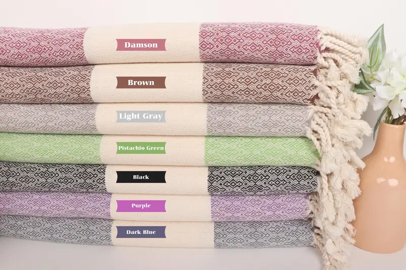 68x36 Cotton Diamond Towel, Bachelorette Party Favors, Spa Towel, Beach Towel Gift, Travel towel, Halloween Gifts, Handmade Turkish hammam towel - 1