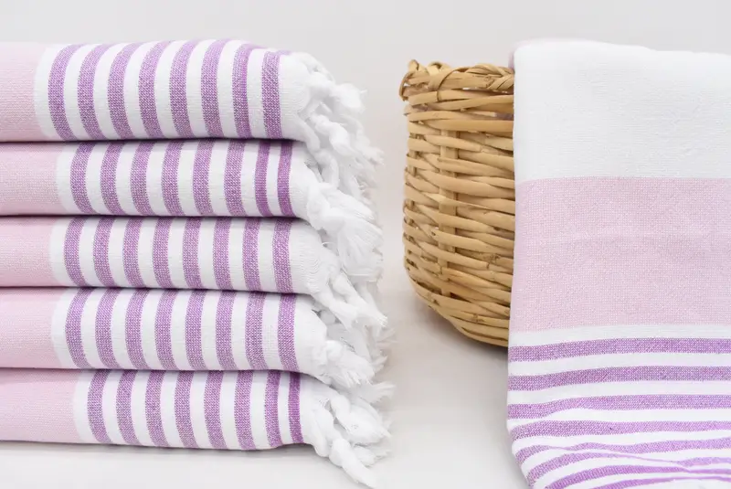 Sand-free towel, Travel Towel, Luxury Beach Towel, Maid Of Honor Gift, Gift For Her, Bachelorette Party Gifts, 68x36 Cotton Striped Terry Towel - 1