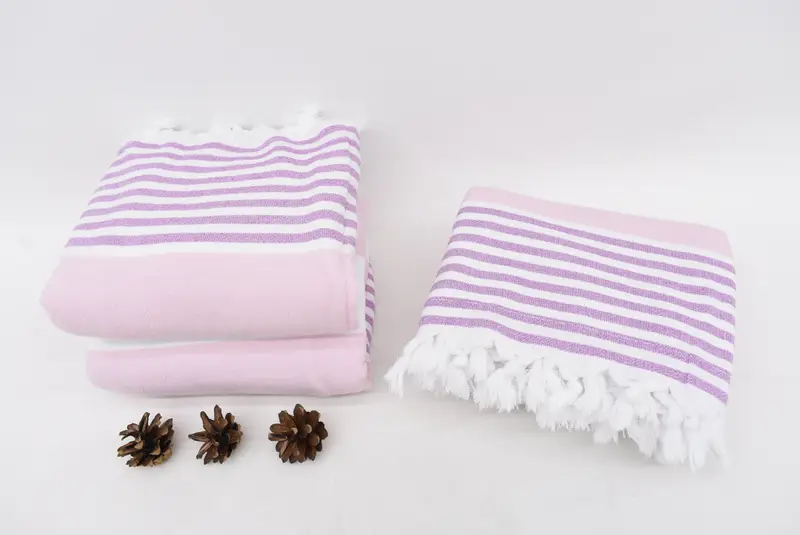Sand-free towel, Travel Towel, Luxury Beach Towel, Maid Of Honor Gift, Gift For Her, Bachelorette Party Gifts, 68x36 Cotton Striped Terry Towel - 7