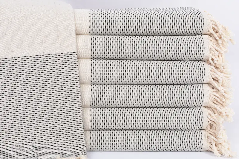 Hochzeitstuch, handgefertigtes Geschenk, Geschenk für sie, Strandhandtuch, 70x40 Baumwollschuh Dot -Handtuch, dünne und leichte türkische Peshtemal, personalisiertes Geschenk - 1