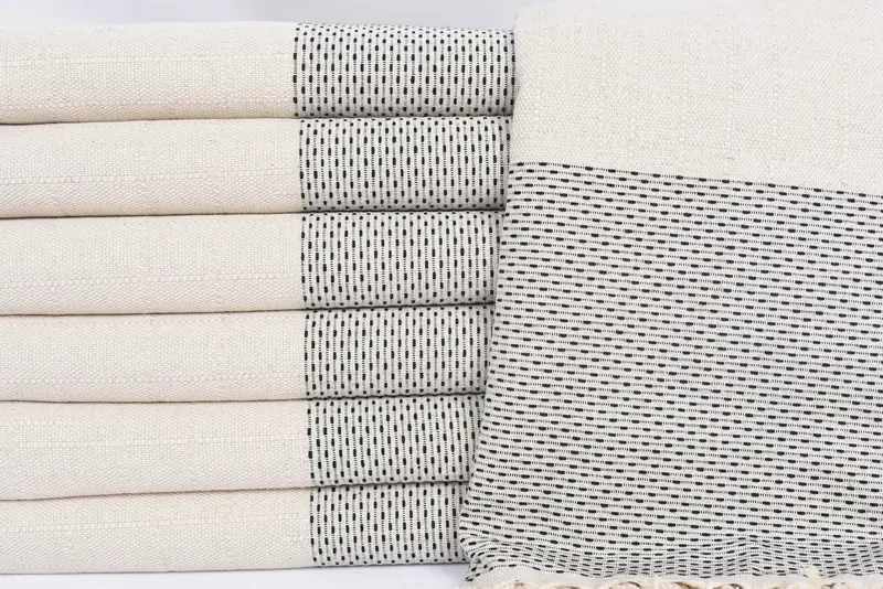 Hochzeitstuch, handgefertigtes Geschenk, Geschenk für sie, Strandhandtuch, 70x40 Baumwollschuh Dot -Handtuch, dünne und leichte türkische Peshtemal, personalisiertes Geschenk - 2
