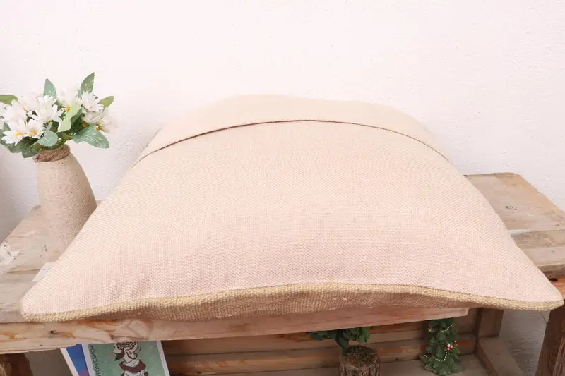Vintage Kilim Throw Pillow, Turkish Pillow, Decorative Pillow, 18x18 Beige Cushion Cover, Cushion, Handmade Kilim Cushion, Handwoven Pillow Case - 7