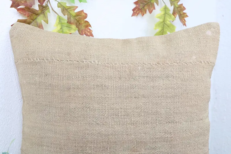 Vintage Kilim Throw Pillow, Turkish Pillow, Decorative Pillow, 18x18 Beige Cushion Cover, Cushion, Handmade Kilim Cushion, Handwoven Pillow Case - 5