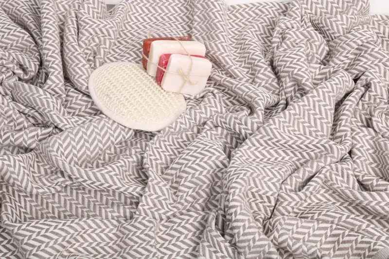 Monogram Turkish Towel, Custom Turkish Towel, Wedding Favors, Soft towel, Family Gift, 70x40 Cotton Chevron Towel, Wedding Hand Made Gift - 7