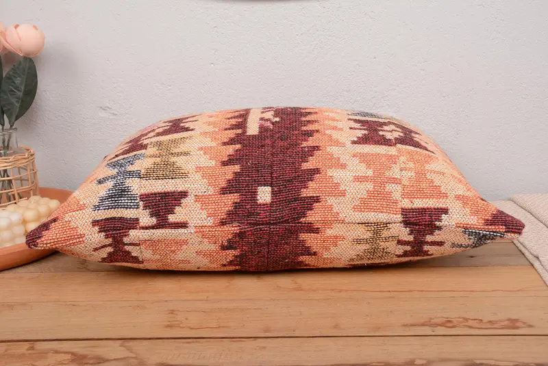 16x24 Orange Pillow Cover, Vintage Pillow, Handmade Cushion Cover, Kilim Pillow Cover, Interior Designer Pillow, Pillow Cover, Handmade Cushion - 5