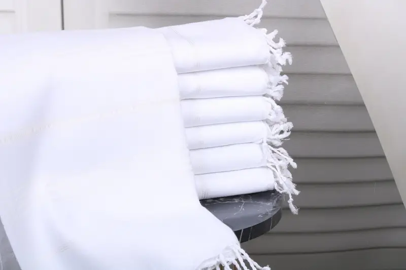 Beach Towel Personalized Turkish Cotton Bright Cream, 40x71 Inches