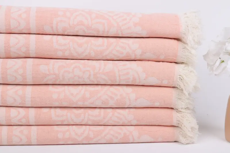 Beach Towel Bulk, Custom Towel, Turkish towel, 74x36 Cotton Floral Patterned Towel, Bachelorette Favors Beach, Best Friend Christmas Gift - 4