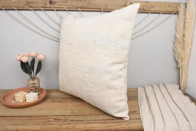 Antique Pillows, 28x28 White Cushion Cover, Decorative Pillow, Ethnical Kilim Rug Pillow, Vintage Pillow, Cushion Case, Car Cushion - 4