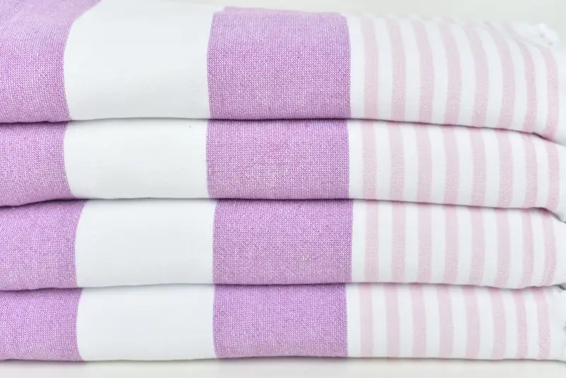 Personalized Bridesmaid Gift, Personalized Gifts, Embroidery Towels, Hammam towel, 68x36 Cotton Striped Terry Towel, Oversized Beach Towel - 2