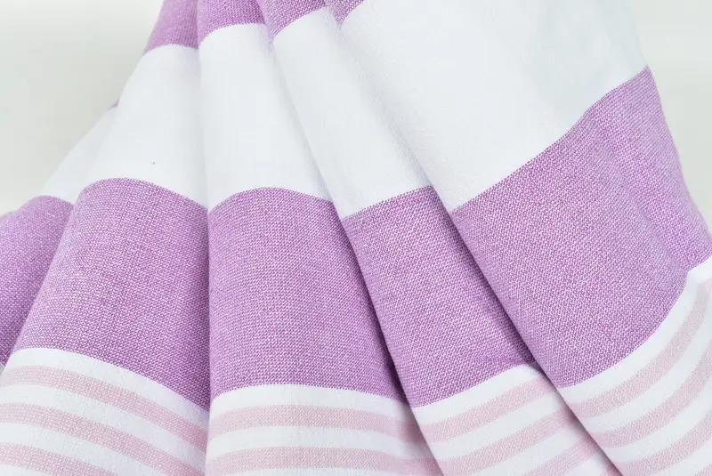Personalized Bridesmaid Gift, Personalized Gifts, Embroidery Towels, Hammam towel, 68x36 Cotton Striped Terry Towel, Oversized Beach Towel - 5