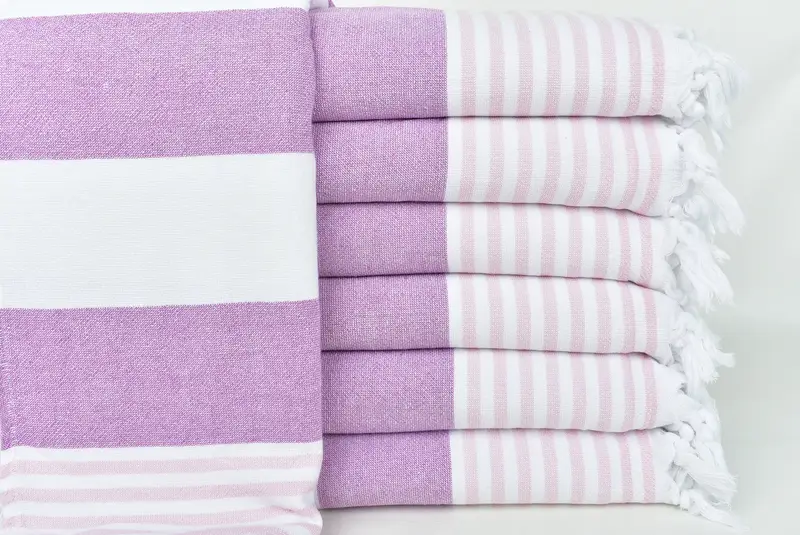 Personalized Bridesmaid Gift, Personalized Gifts, Embroidery Towels, Hammam towel, 68x36 Cotton Striped Terry Towel, Oversized Beach Towel - 1