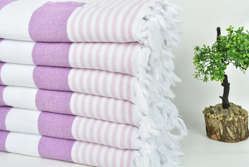 Personalized Bridesmaid Gift, Personalized Gifts, Embroidery Towels, Hammam towel, 68x36 Cotton Striped Terry Towel, Oversized Beach Towel - 3