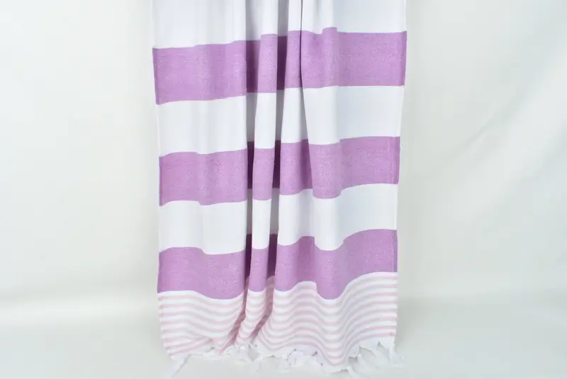 Personalized Bridesmaid Gift, Personalized Gifts, Embroidery Towels, Hammam towel, 68x36 Cotton Striped Terry Towel, Oversized Beach Towel - 8