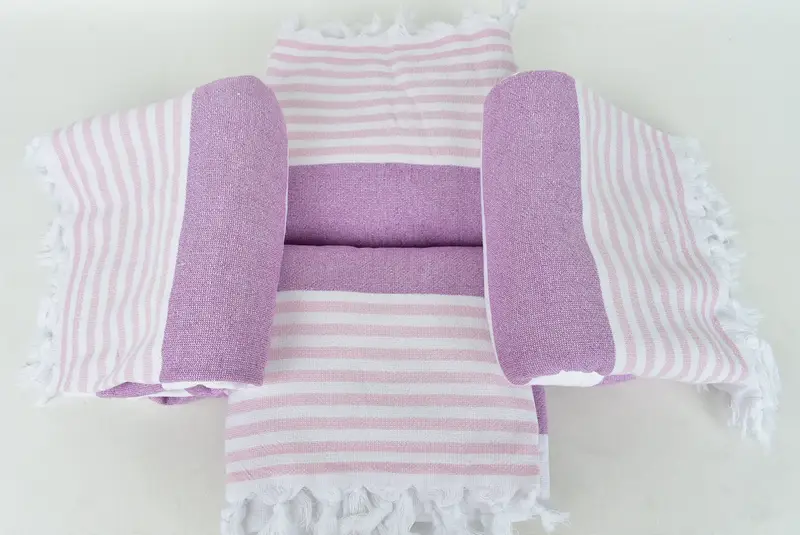 Personalized Bridesmaid Gift, Personalized Gifts, Embroidery Towels, Hammam towel, 68x36 Cotton Striped Terry Towel, Oversized Beach Towel - 6