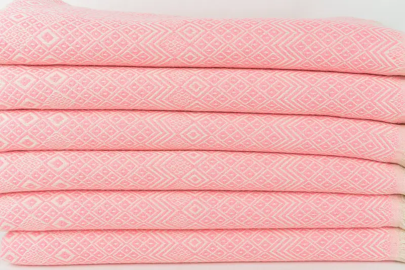 Large Turkish Towel, 70x40 Cotton Diamond Towel, Bridal Shower Favors, Beach Towel Monogram, Best Friend Christmas Gift, Housewarming Gift - 2