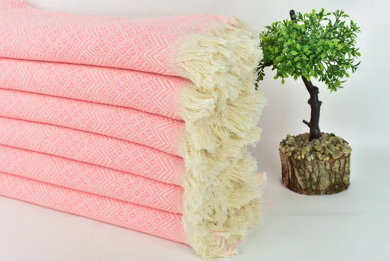 Large Turkish Towel, 70x40 Cotton Diamond Towel, Bridal Shower Favors, Beach Towel Monogram, Best Friend Christmas Gift, Housewarming Gift - 3