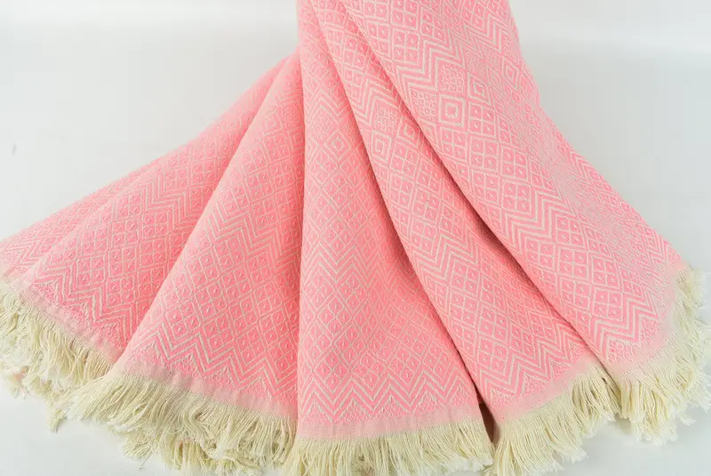 Large Turkish Towel, 70x40 Cotton Diamond Towel, Bridal Shower Favors, Beach Towel Monogram, Best Friend Christmas Gift, Housewarming Gift - 4