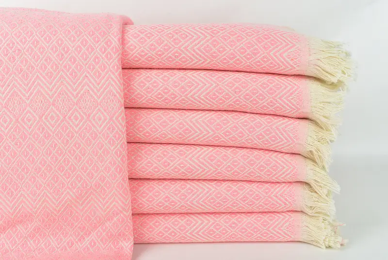 Large Turkish Towel, 70x40 Cotton Diamond Towel, Bridal Shower Favors, Beach Towel Monogram, Best Friend Christmas Gift, Housewarming Gift - 1