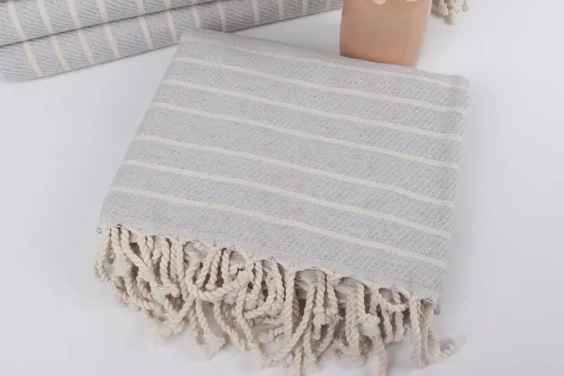 Decorative Towel, Personalized Towel, Monogram Turkish Towel, Sand-free towel, 70x40 Bamboo Herringbone Towel, Wedding Day Gift For Bride - 5
