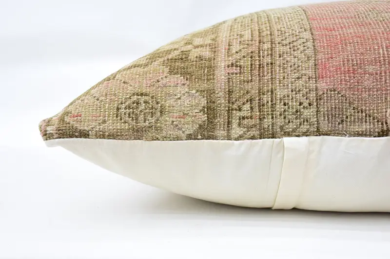 Cushion Case, Vintage Kilim Throw Pillow, 32x32 Beige Cushion Case, Sofa Bolster Pillow Cover, Gift Pillow, Turkish Pillow - 6