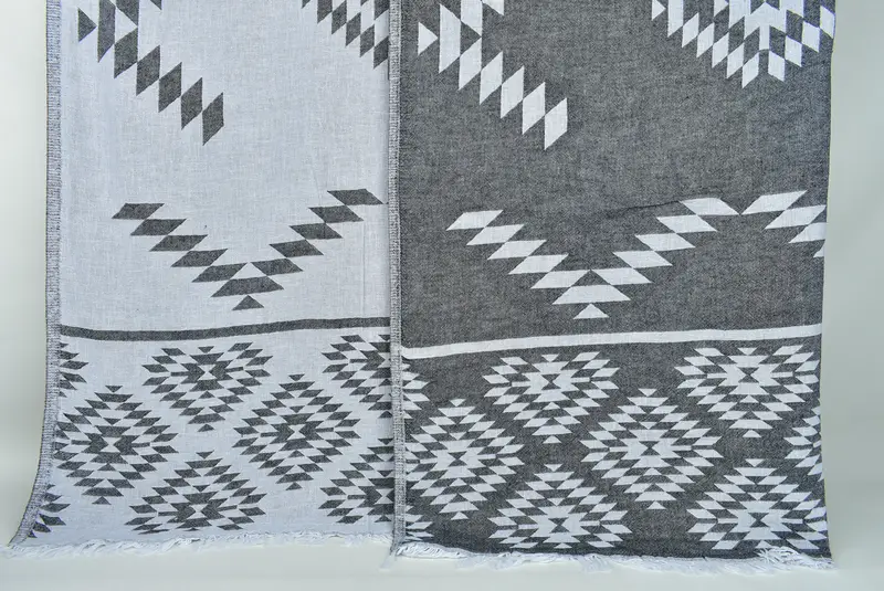 Beach Theme Wedding Gift, Oversized Beach Towel, Wedding Gift For Bride, 84x56 Cotton Kilim Towel, Bridesmaid Gifts, Throw Blanket, Woven Blanket - 1