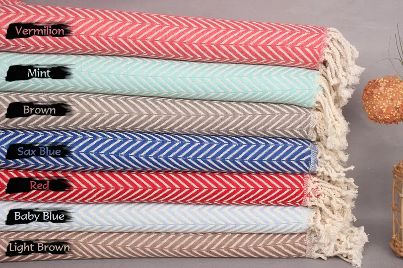 Quick-dry peshtemal, Bridal Shower Gift, Bachelorette Party Gifts, Customized Turkish Towel, Valentines Day Gift Idea, 70x40 Cotton Zig zag Towel - 1