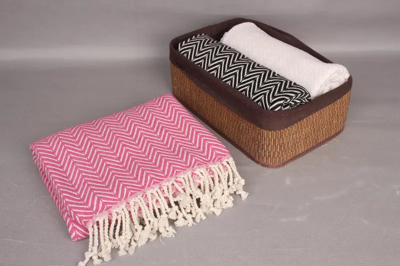 Quick-dry peshtemal, Bridal Shower Gift, Bachelorette Party Gifts, Customized Turkish Towel, Valentines Day Gift Idea, 70x40 Cotton Zig zag Towel - 6